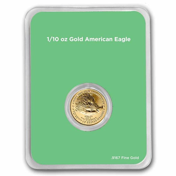 2026 1/10 oz American Gold Eagle - w/Merry Christmas Tree Card