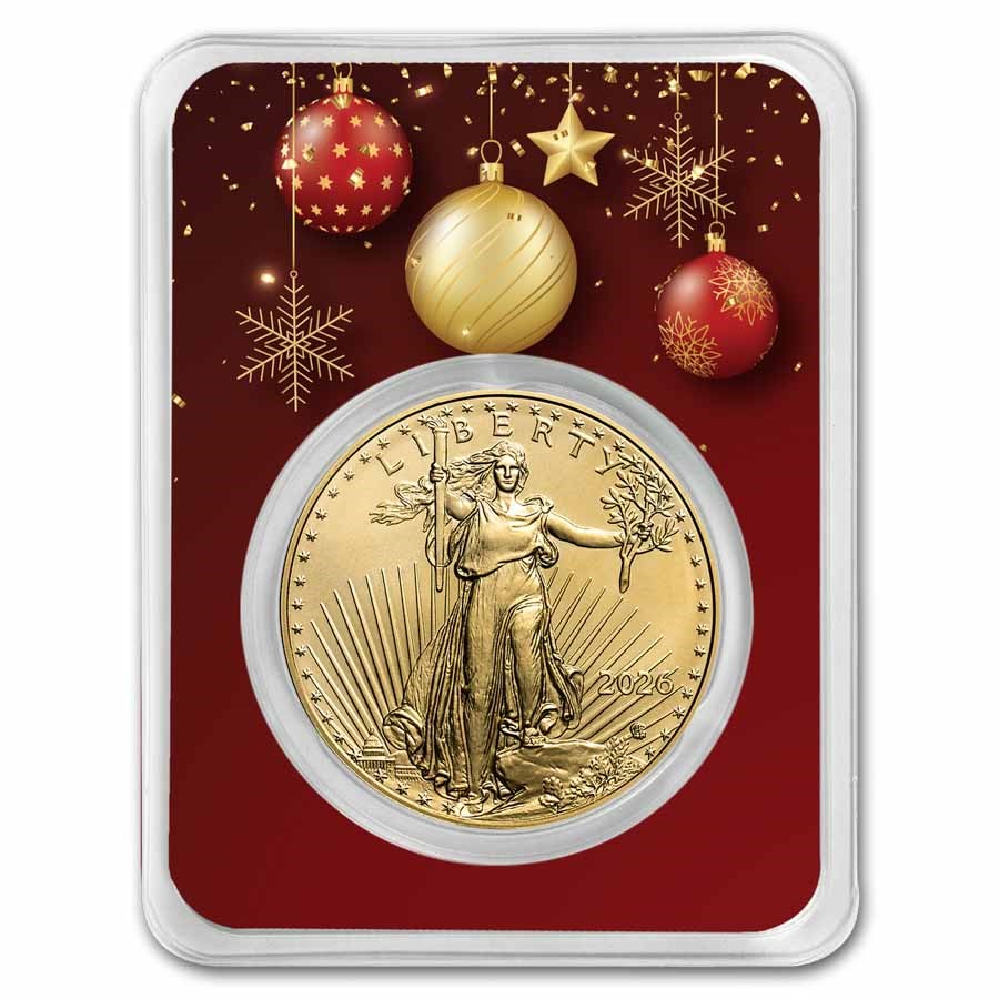 2026 1 oz American Gold Eagle - w/Red Ornaments