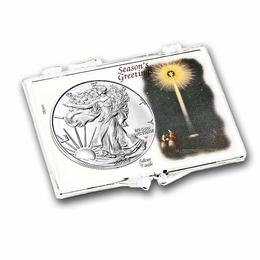 2026 1 oz American Silver Eagle - w/Snap-Lock, Season's Greetings