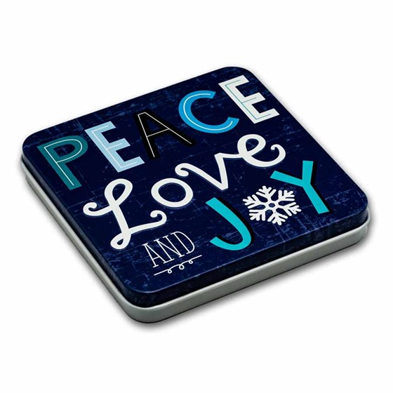 2026 1 oz American Silver Eagle - w/Holiday Tin, Peace Love &amp; Joy