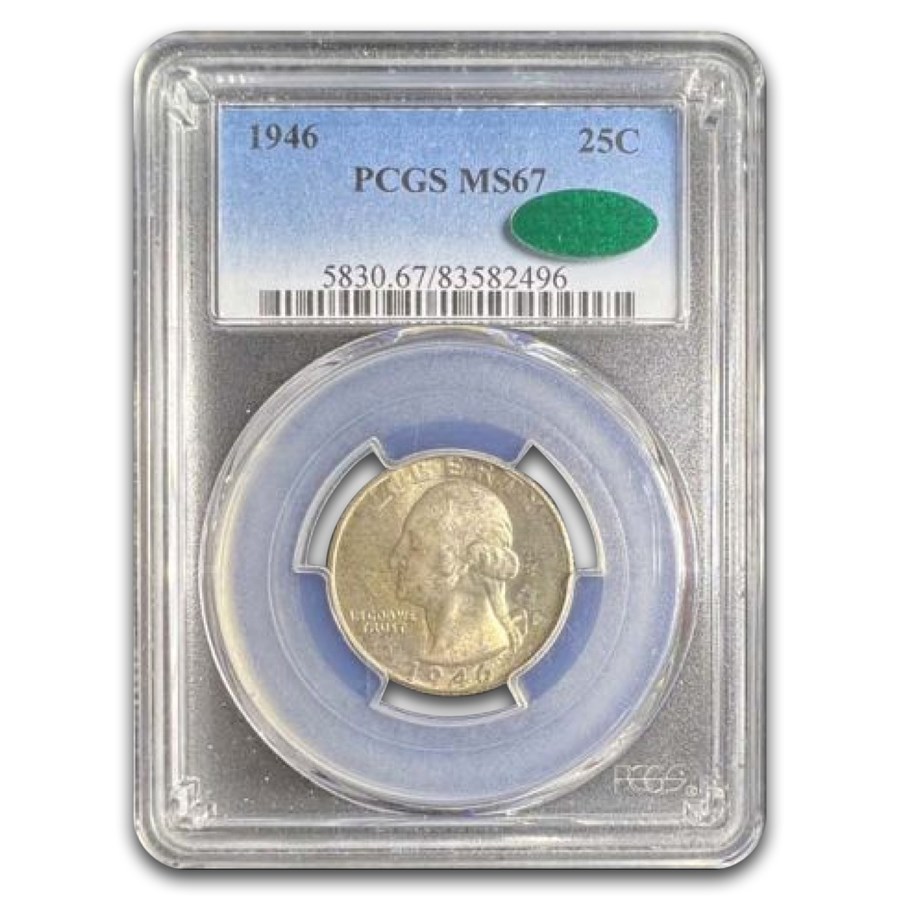 1946 Washington Quarter MS-67 PCGS CAC