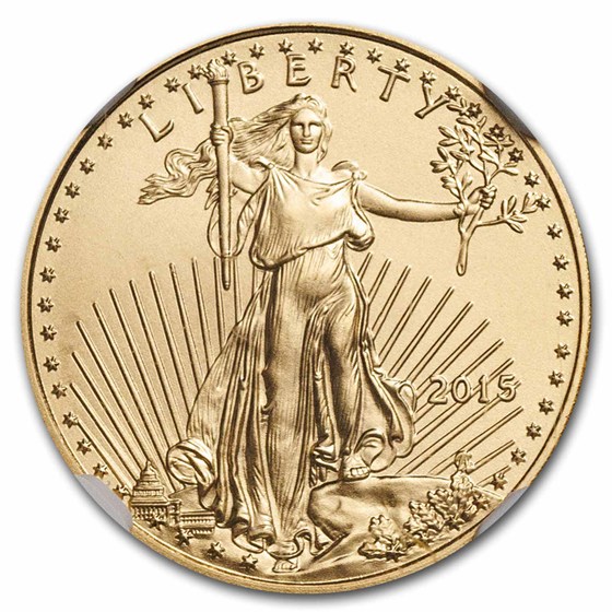 2015 1/10 oz American Gold Eagle MS-69 NGC