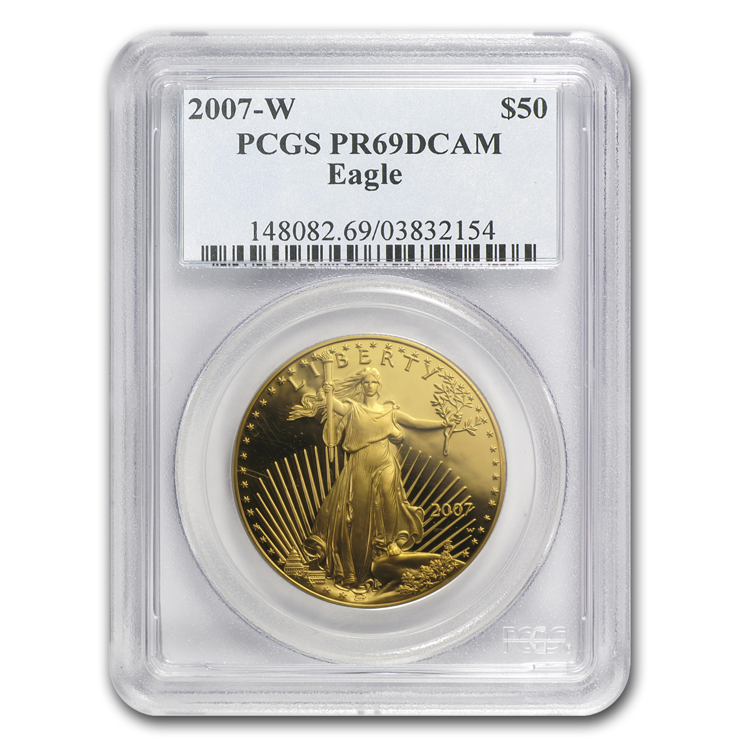 2007-W 1 oz Proof American Gold Eagle PR-69 DCAM PCGS