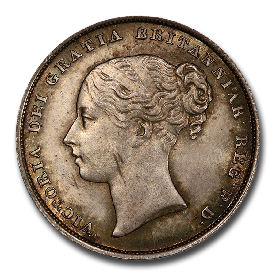 1839 Great Britain Silver Shilling Victoria MS-63 PCGS