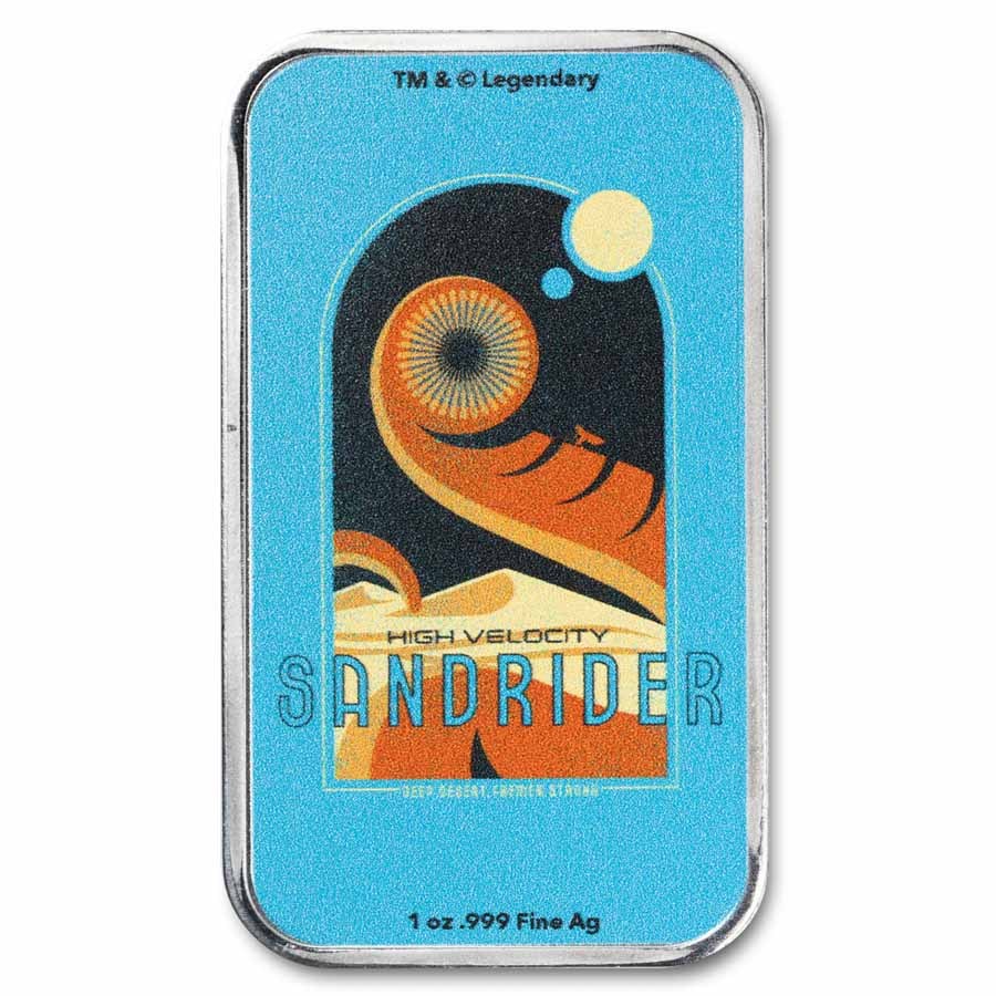 DUNE® 2 Sandrider 1 oz Silver Colorized Bar