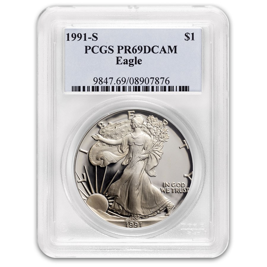1991-S Proof American Silver Eagle PR-69 PCGS