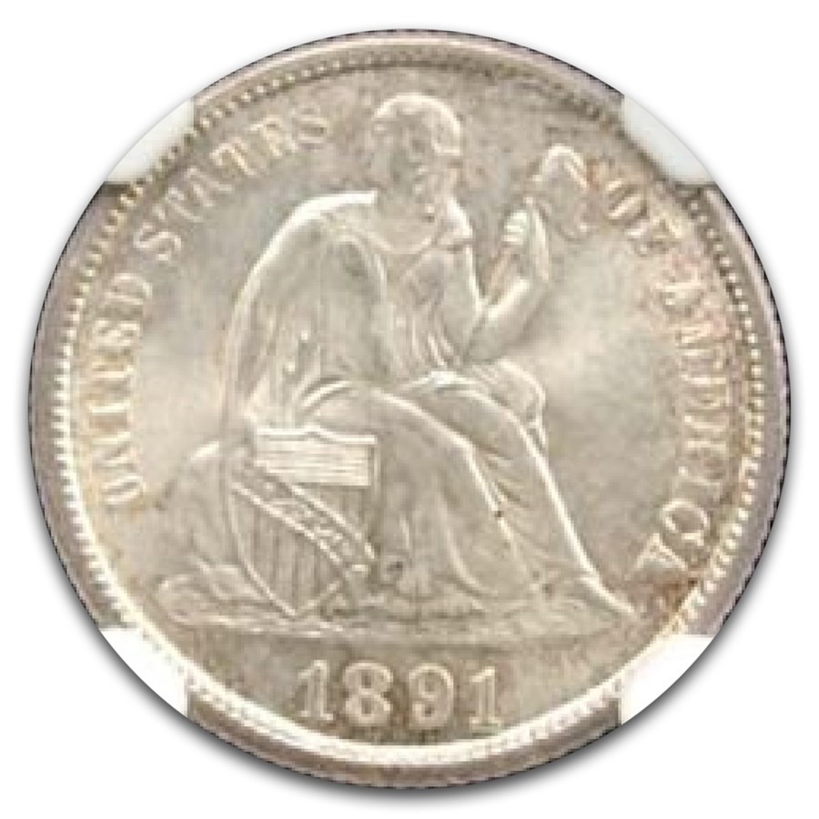 1891-S Liberty Seated Dime MS-67 NGC