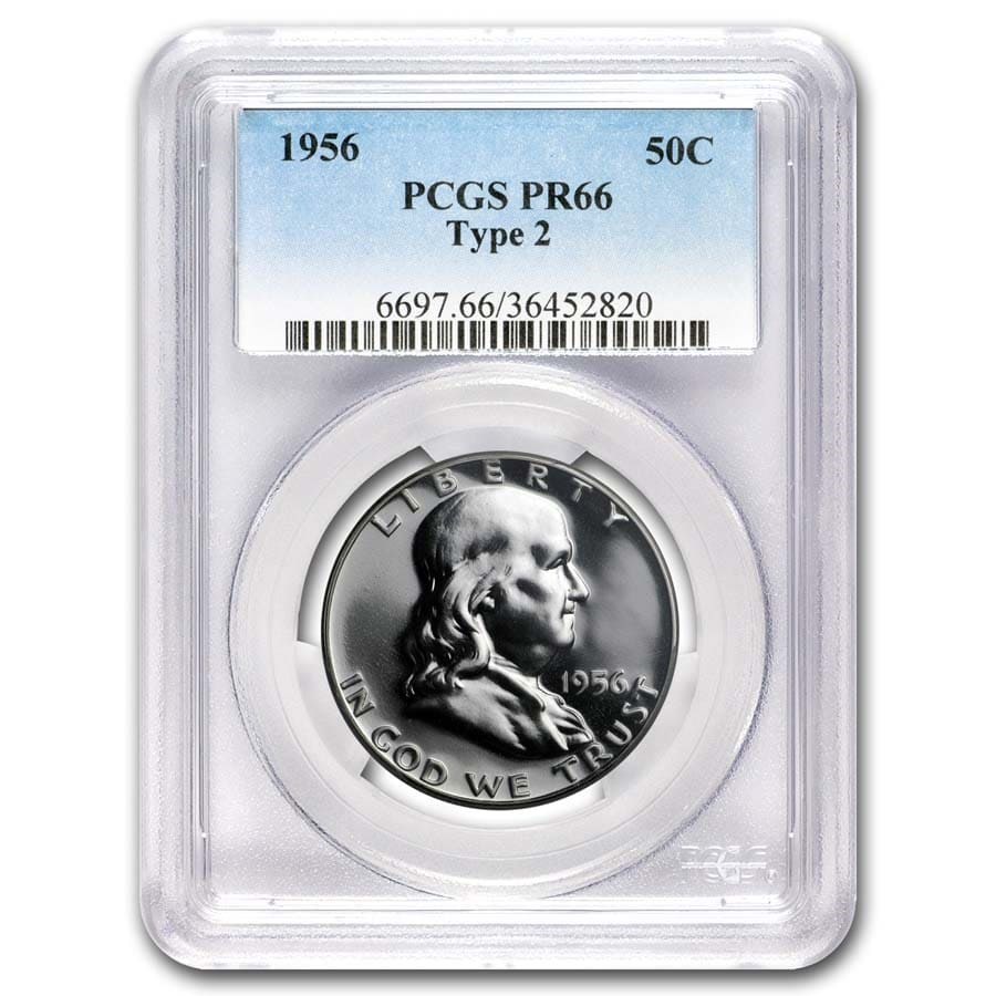 1956 Franklin Half Dollar Type-II PR-66 PCGS
