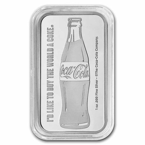Coca-Cola® 1 oz Silver Struck Bar (In Capsule)