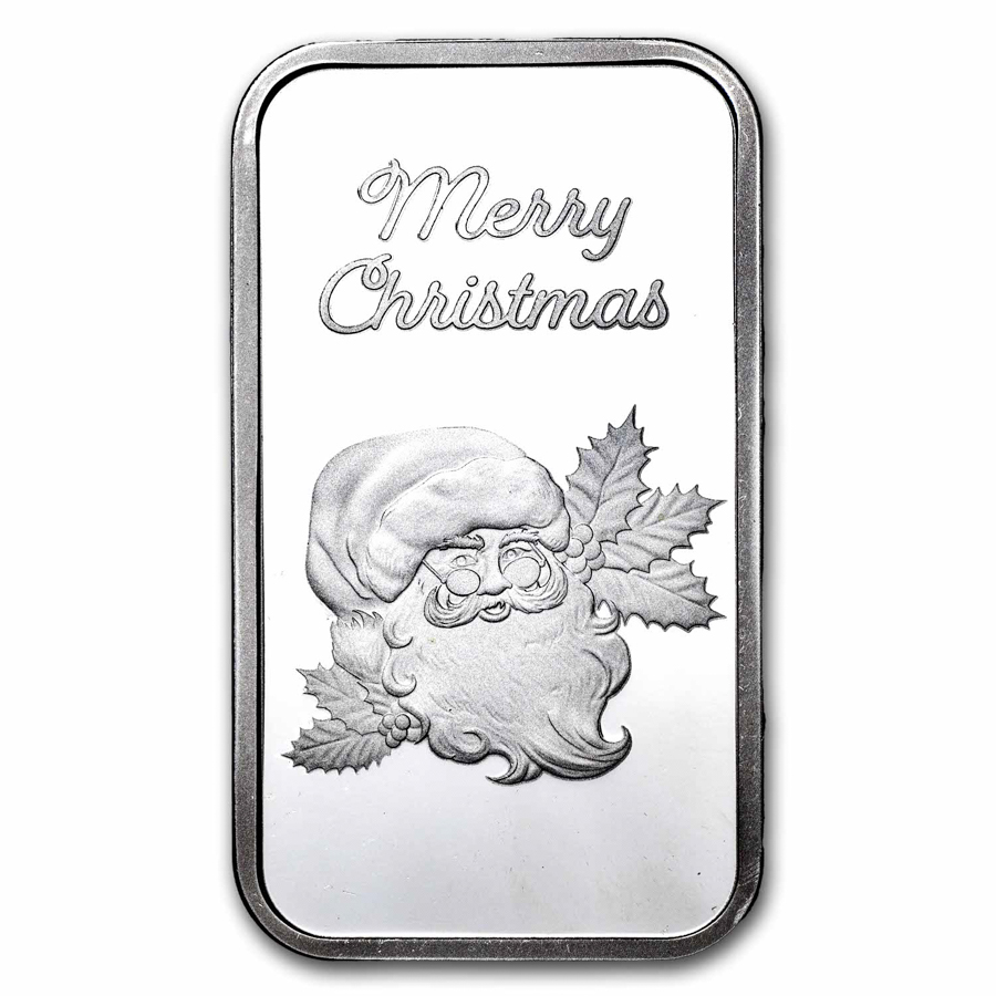 2026 1 oz Silver Bar - Santa
