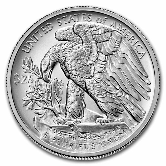 2023-W 1 oz Burnished American Palladium Eagle (w/Box &amp; COA)