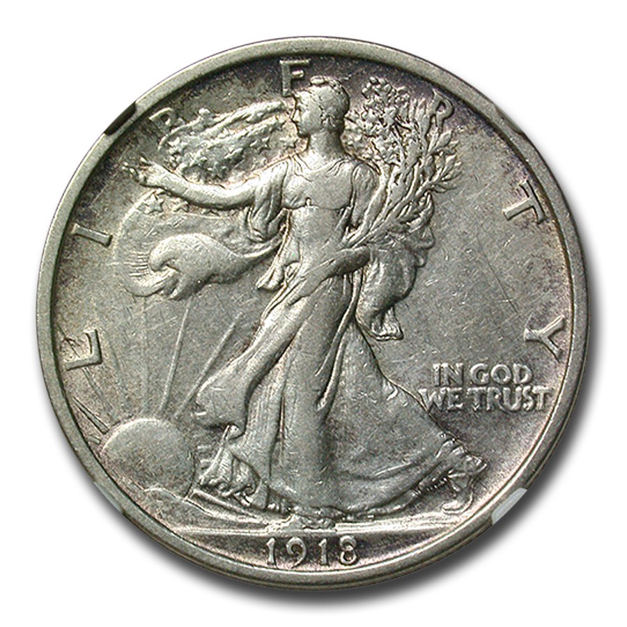 1918-D Walking Liberty Half Dollar XF-45 NGC