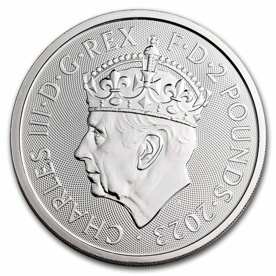 2023 Great Britain 1 oz Silver Coronation BU (Abrasions)