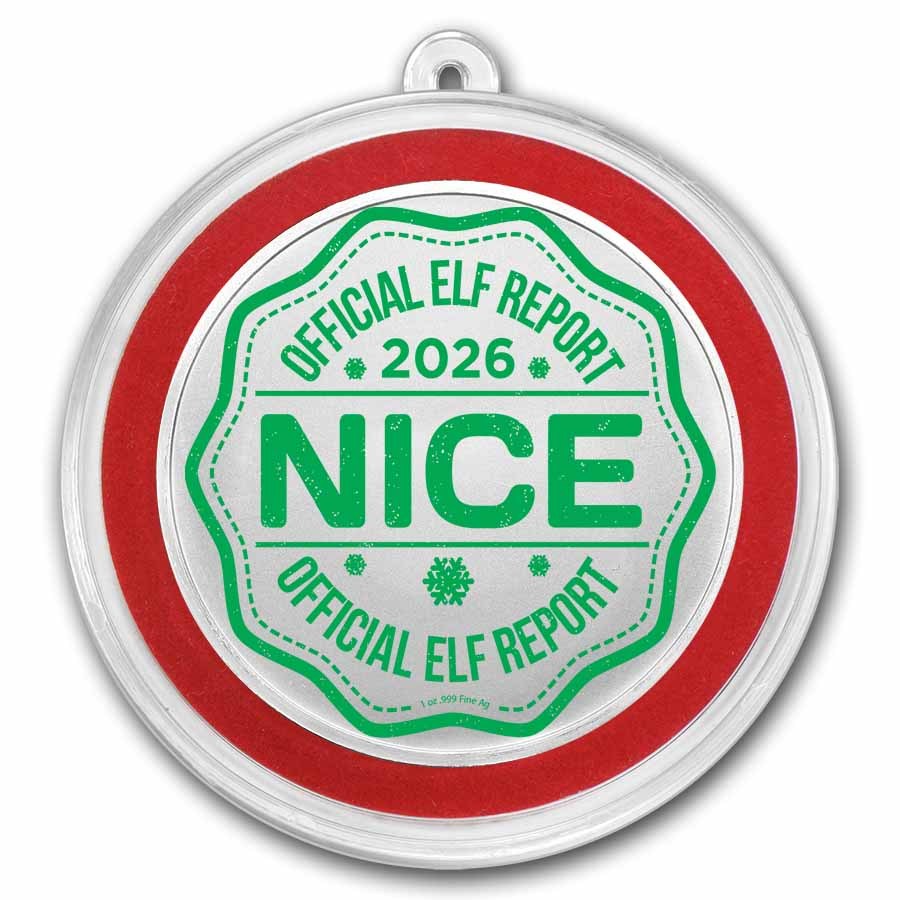 2026 1 oz Silver Colorized Round - Naughty or Nice