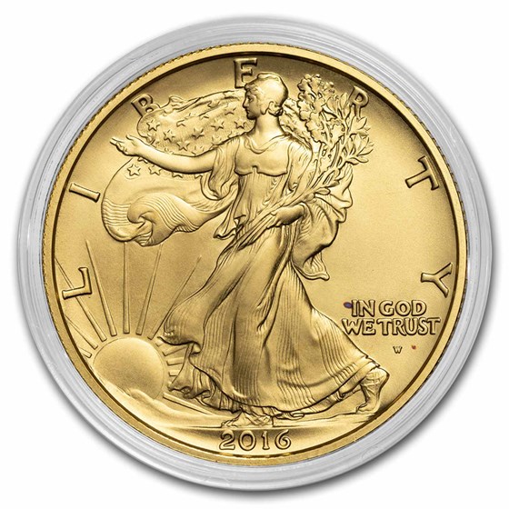2016-W 1/2 oz Gold Walking Liberty Half Dollar (Capsule Only)