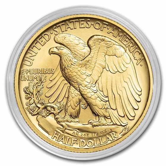 2016-W 1/2 oz Gold Walking Liberty Half Dollar (Capsule Only)