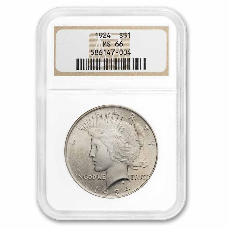 1924 Peace Dollar MS-66 NGC