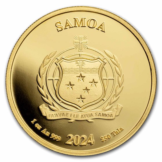 2024 Samoa 1 oz Gold Mr. Monopoly BU