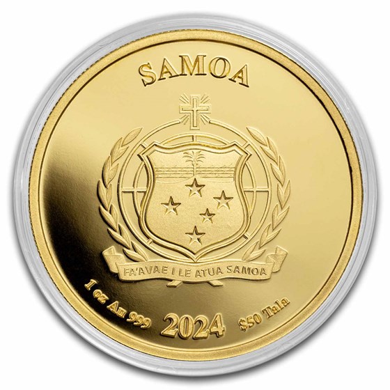 2024 Samoa 1 oz Gold Mr. Monopoly BU