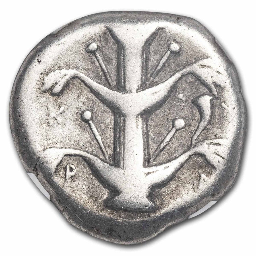 Cyrenaica Cyrene AR Didrachm 308-277 BC VF NGC (Extinct Silphium)