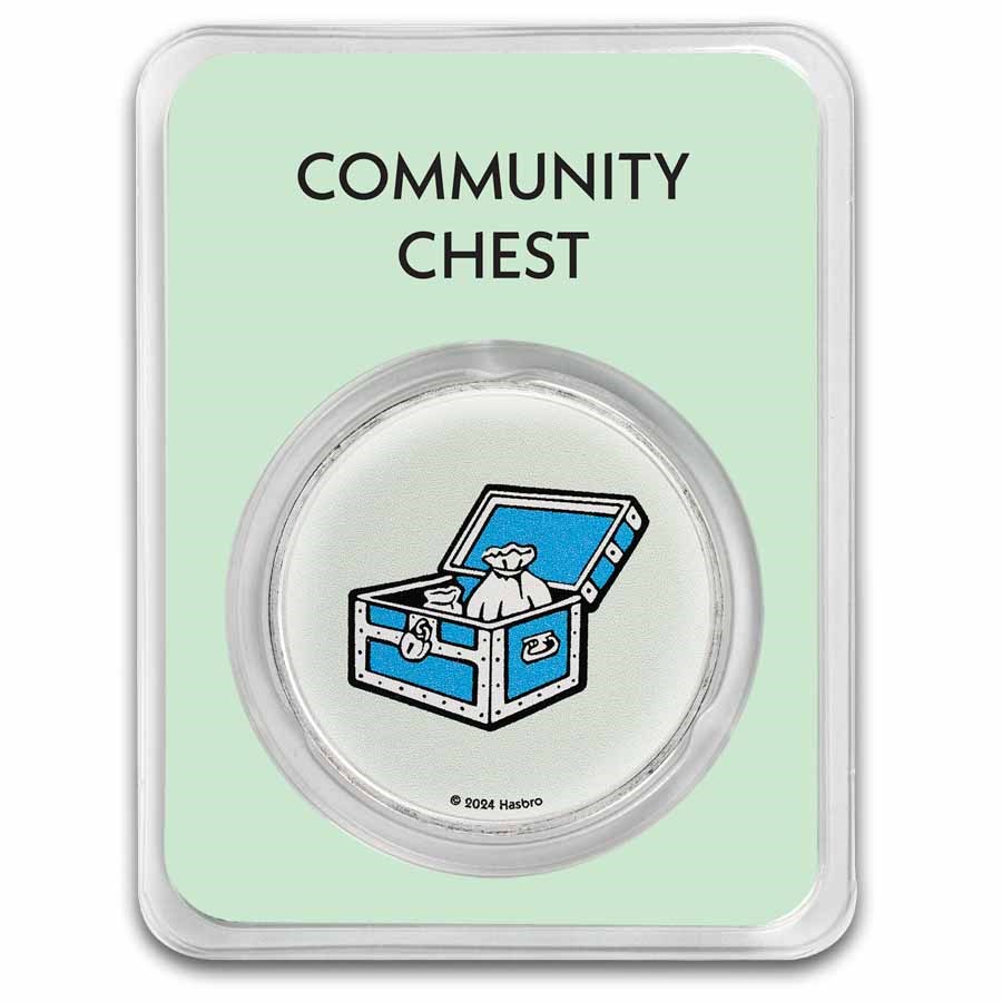 2024 Samoa 1 oz Silver Monopoly Community Chest with TEP