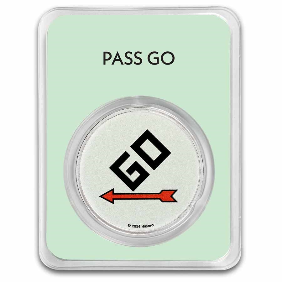 2024 Samoa 1 oz Silver Monopoly Board Space: Pass Go with TEP
