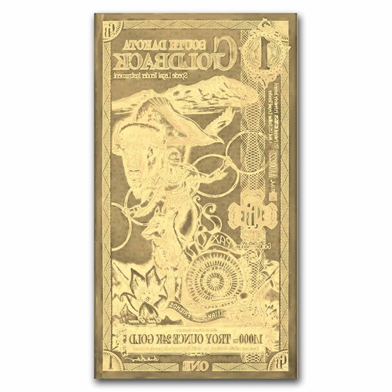 1 South Dakota Goldback - Aurum Gold Foil Note (24k)