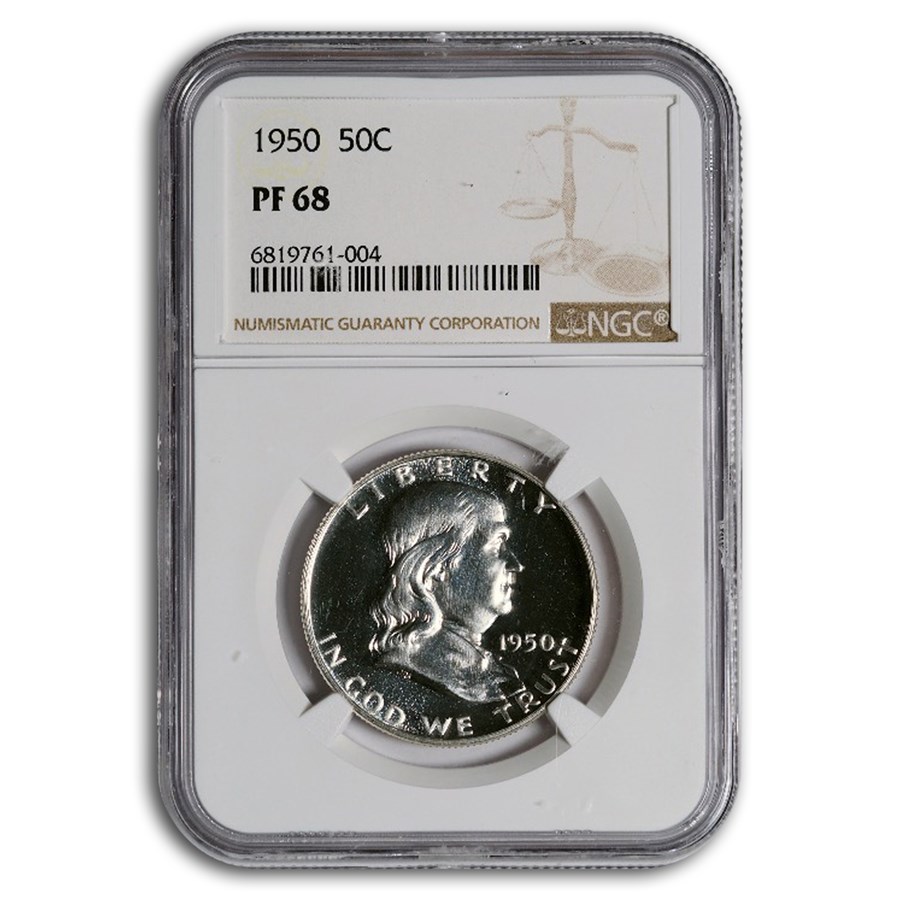 1950 Franklin Half Dollar PF-68 NGC