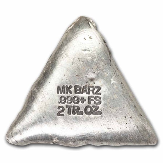2 oz Hand Poured Silver - Dragon Eye Triangle