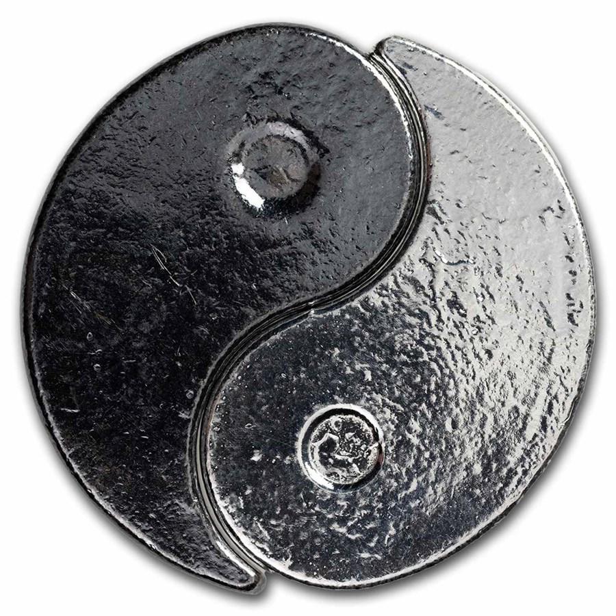 5 oz Hand Poured Silver - Yin Yang 5 oz Hand Poured Silver - Yin Yang