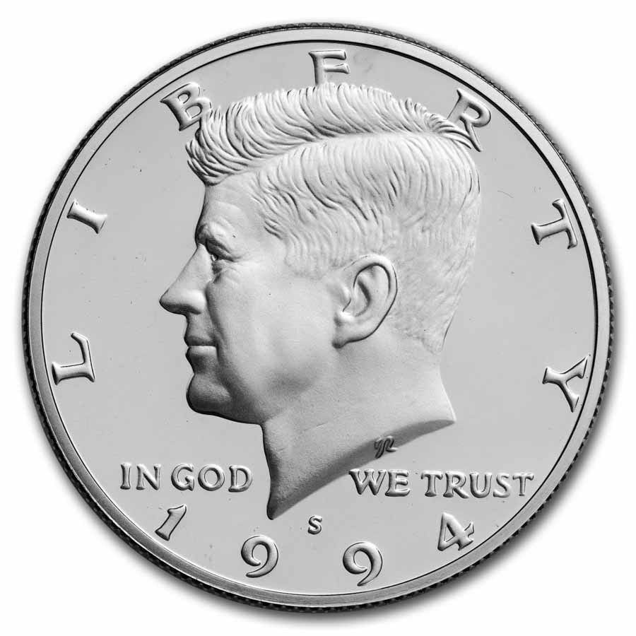 1994-S Silver Kennedy Half Dollar 20-Coin Roll Proof
