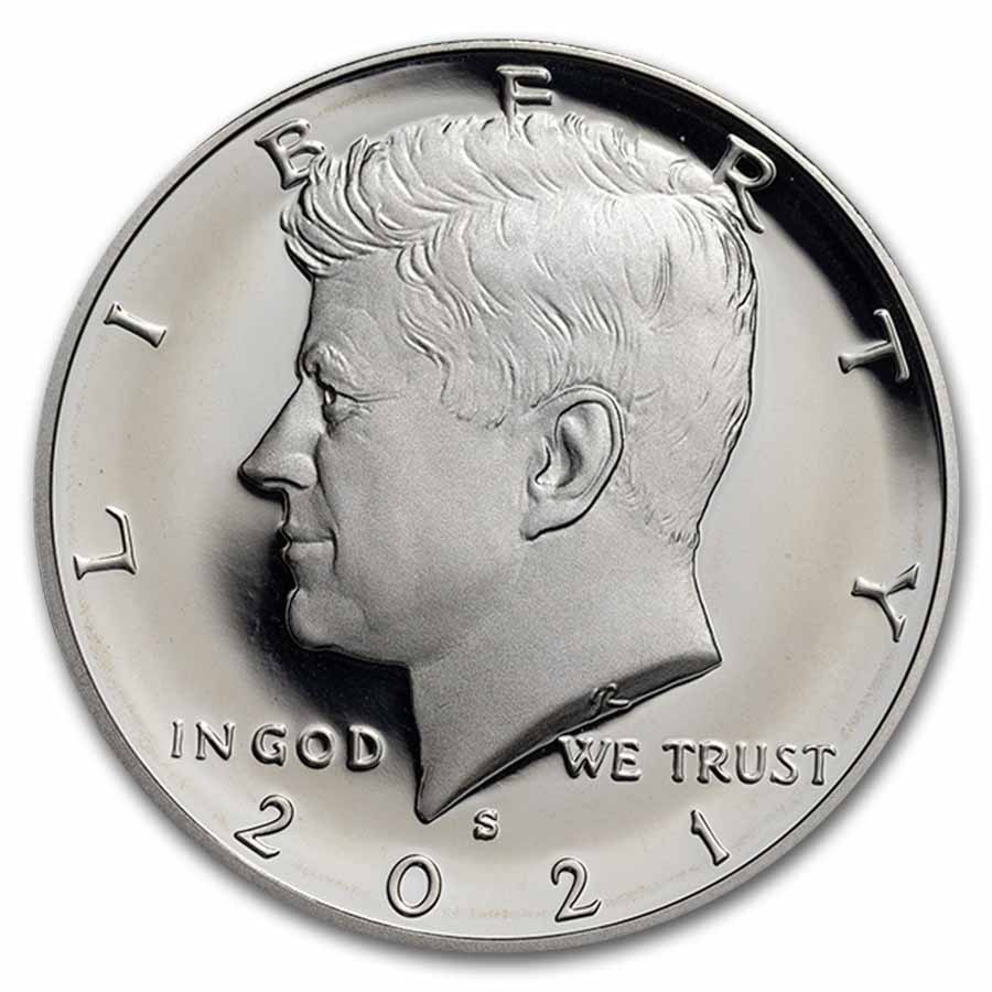 2021-S Silver Kennedy Half Dollar 20-Coin Roll Proof