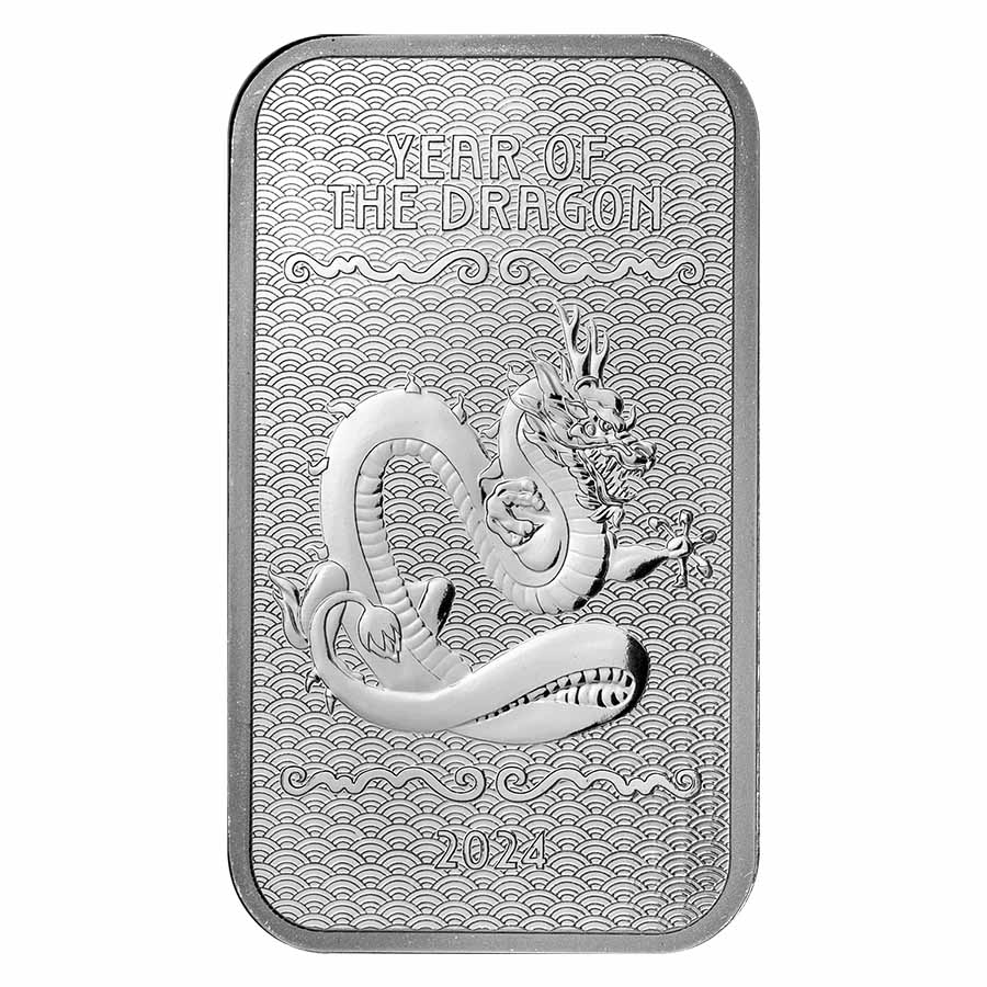 1 oz Silver Bar - 2024 APMEX Year of the Dragon (Series 2)
