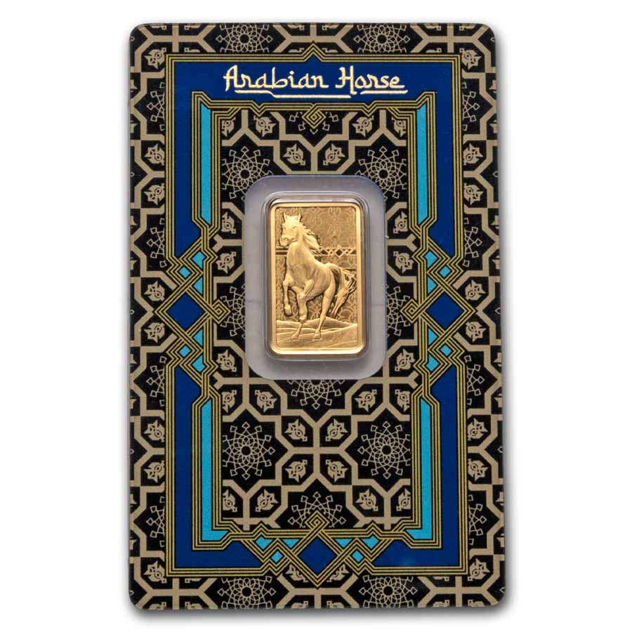 5 gram Gold Bar - PAMP Arabian Horse