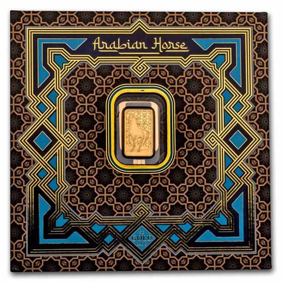 5 gram Gold Bar - PAMP Arabian Horse