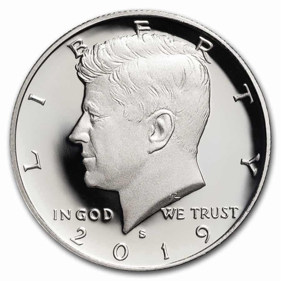 2019-S Silver Kennedy Half Dollar 20-Coin Roll Proof