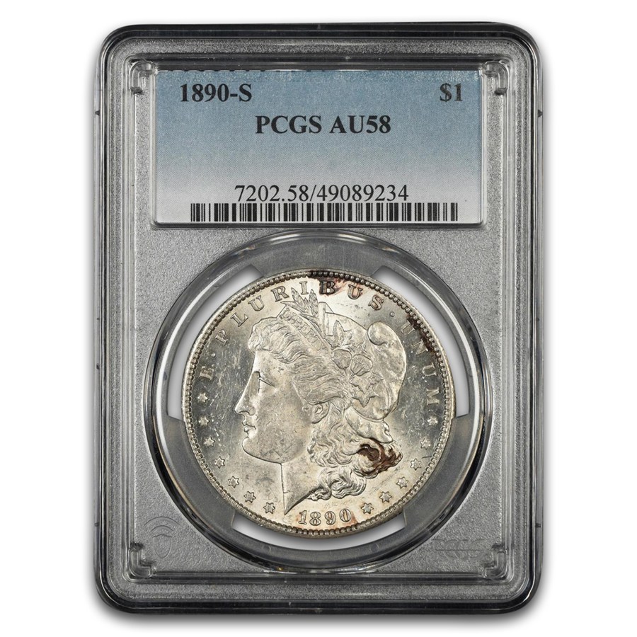 1890-S Morgan Dollar AU-58 PCGS