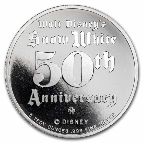1987 5 oz Silver Disney's Snow White 50th Ann Bashful PR-69 PCGS