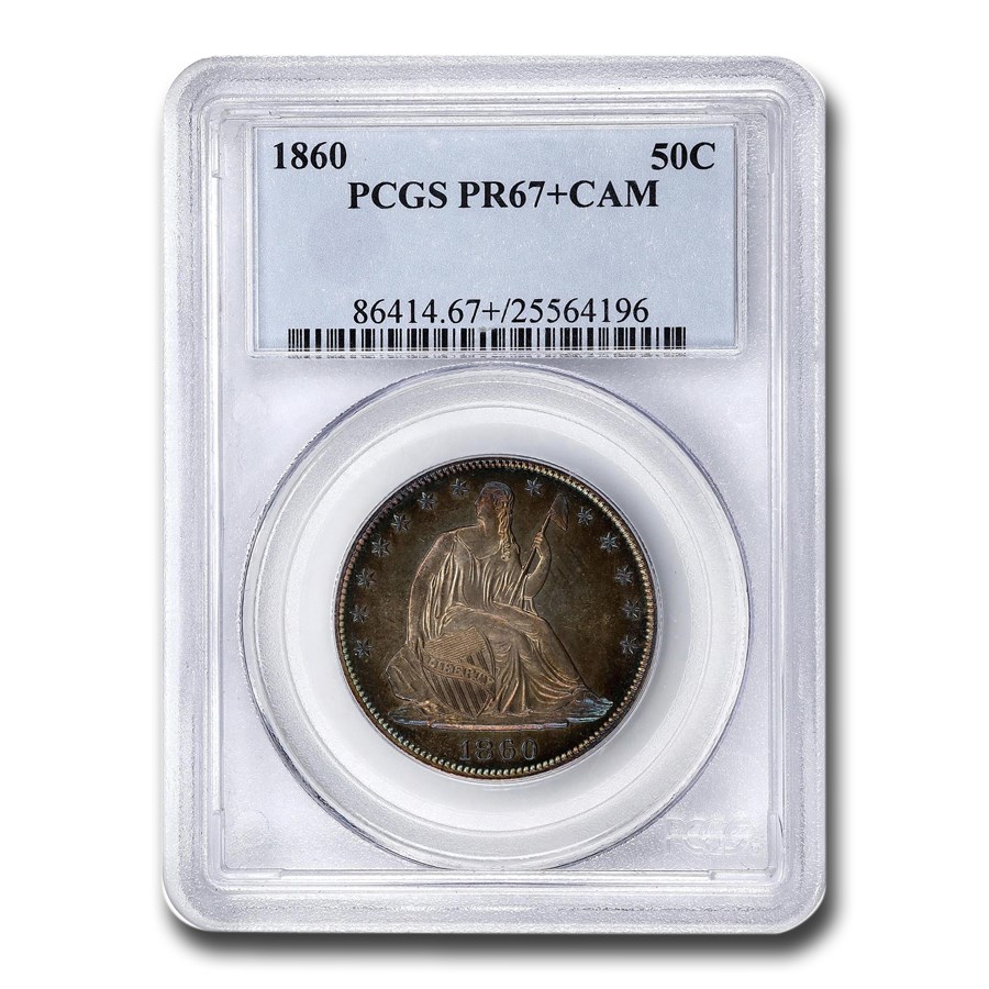 1860 Liberty Seated Half Dollar PR-67+ Cameo PCGS