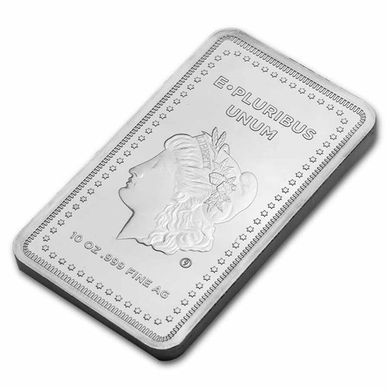 10 oz Silver Bar - Morgan Design