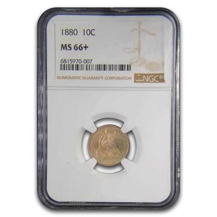 1880 Liberty Seated Dime MS-66+ NGC
