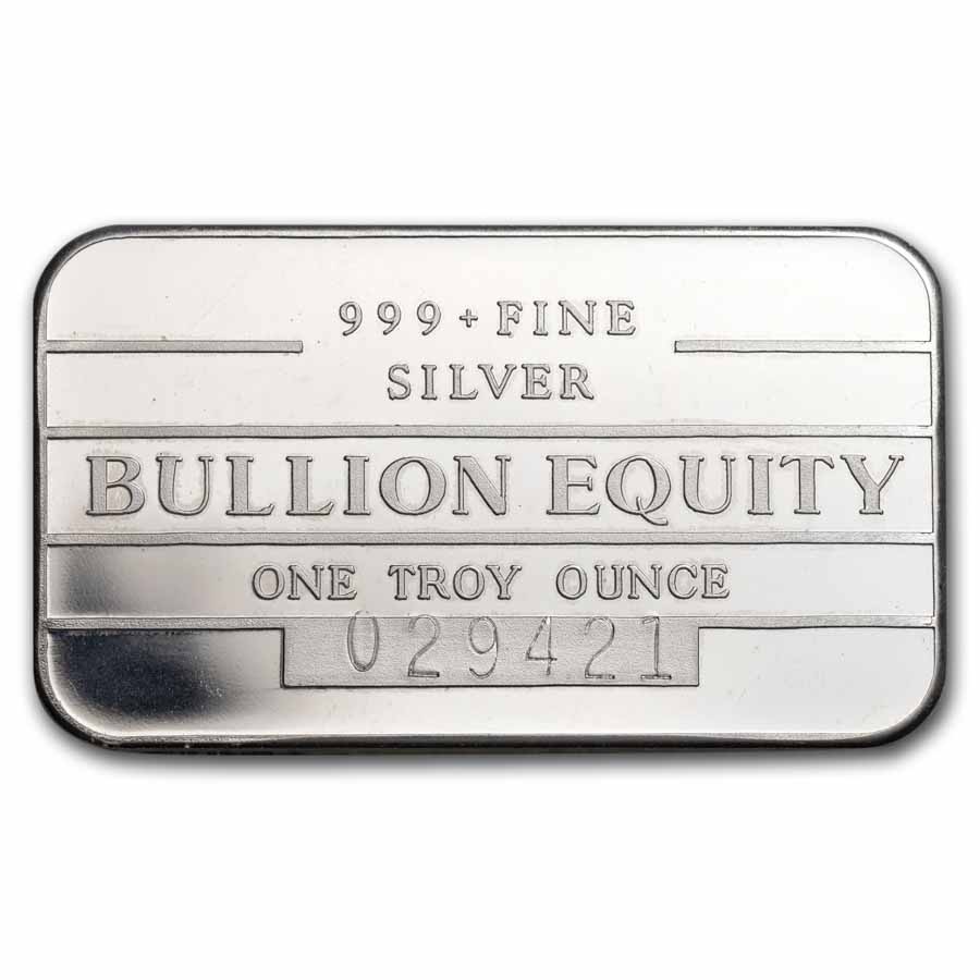 1 oz Silver Bar - Bullion Equity Canada