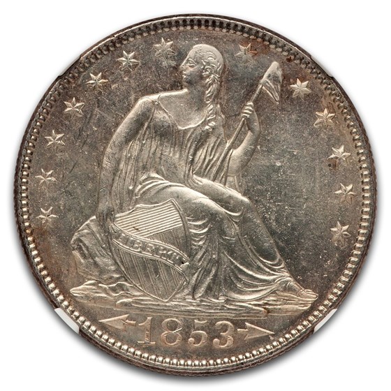 1853 Liberty Seated Half Dollar MS-66 NGC (Arrows & Rays)