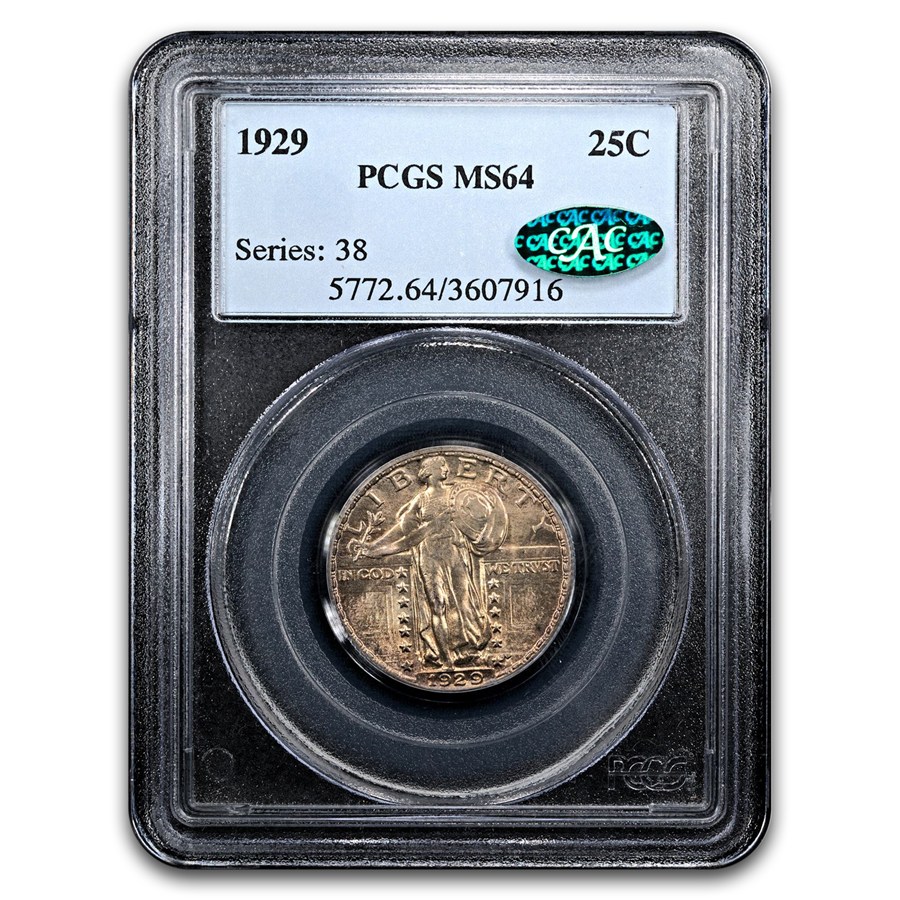 1929 Standing Liberty Quarter MS-64 PCGS CAC