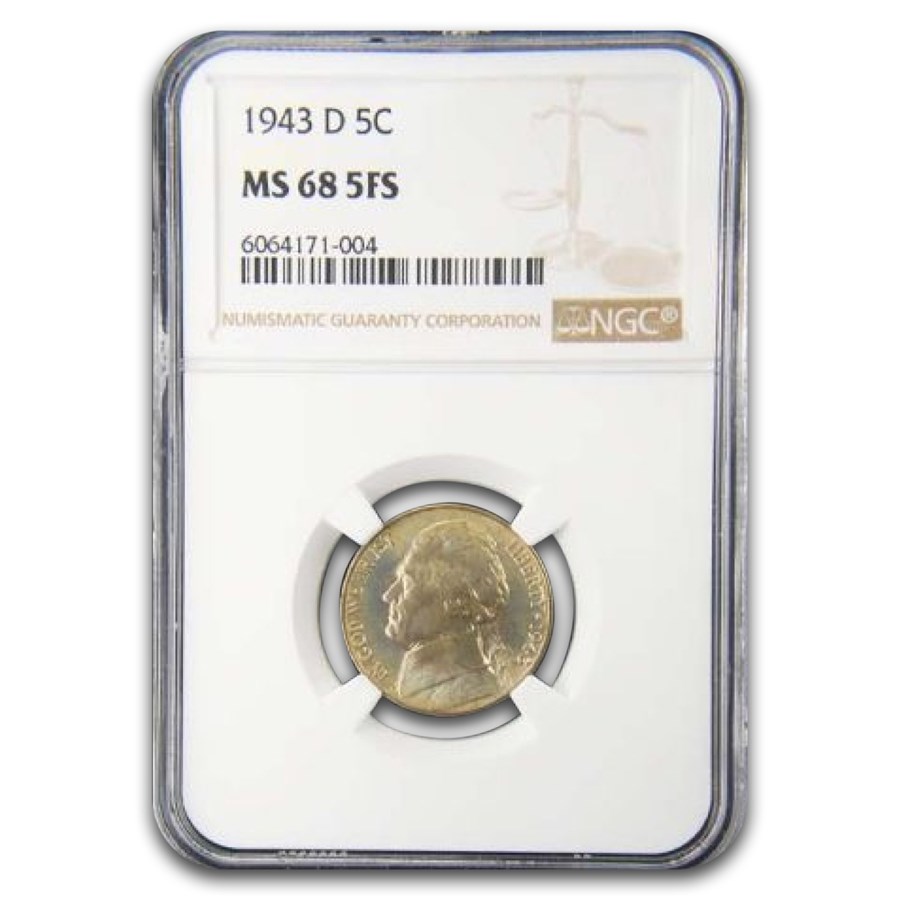 1943-D Silver Jefferson Nickel MS-68 NGC (FS)