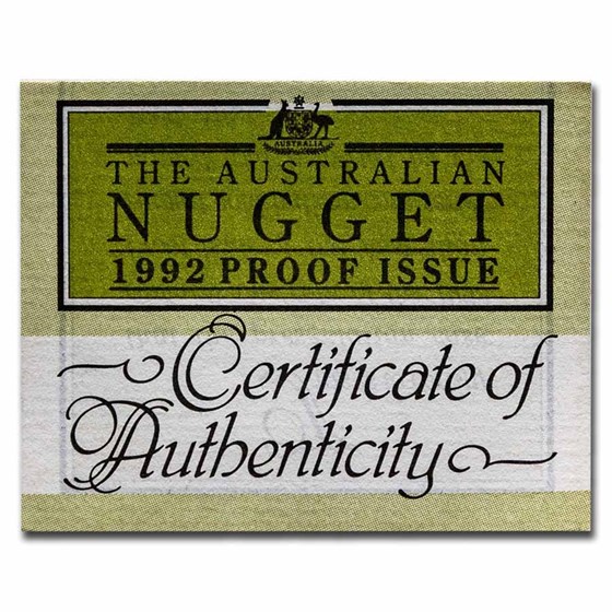 1992 Australia 1 oz Gold Nugget Proof