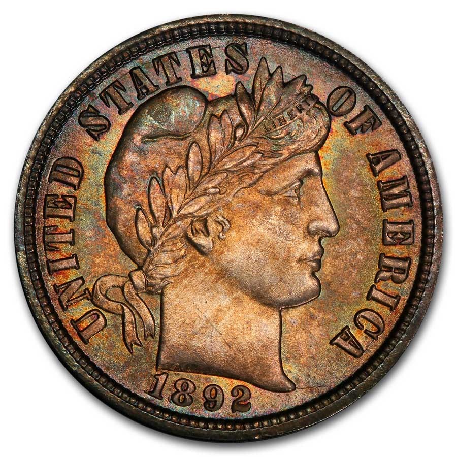 1892-O Barber Dime MS-67 PCGS