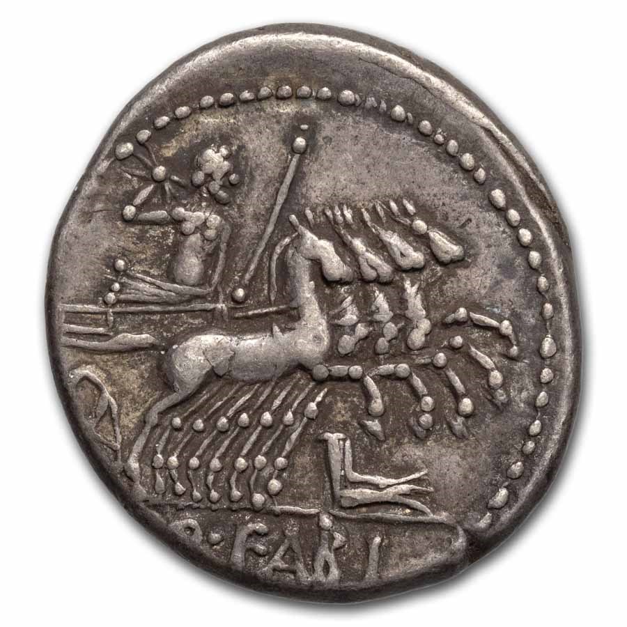 Roman Republic AR Denarius Q. Fabius (c. 124 BC) VF (Cr 273/1)