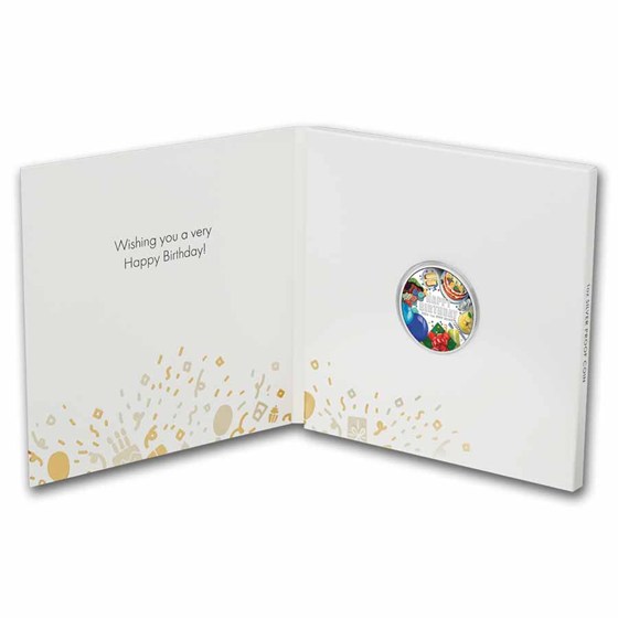 2024 Australia 1 oz Silver Colorized Happy Birthday Proof