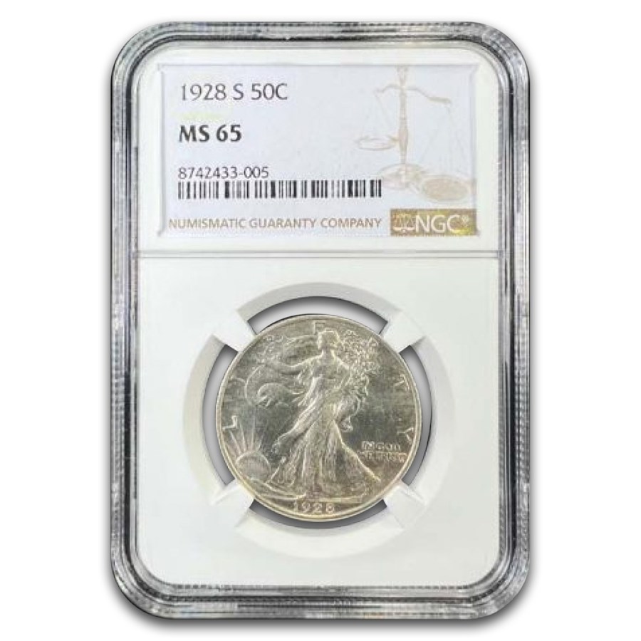 1928-S Walking Liberty Half Dollar MS-65 NGC
